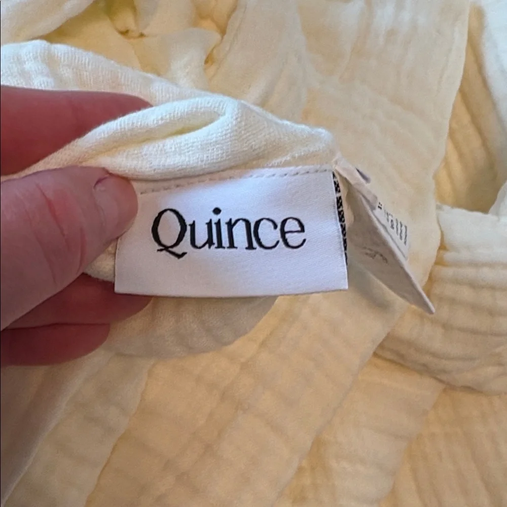 QUINCE Organic Airy Gauze Duvet Cover Twin Ivory